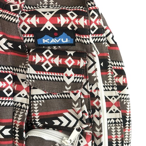 Kavu Rope Sling Bag Southwest Aztec Geometric Pockets Travel Backpack - Picture 3 of 13