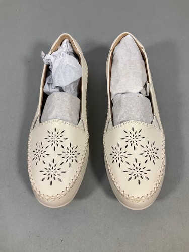 Earth Origins Freya Wide Sand White Leather Womens Size 7W - Picture 6 of 13