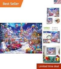 Colorful Christmas Castle Puzzle - 1000 Pieces for Interactive Gatherings