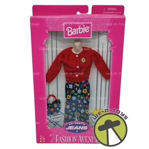 Barbie Fashion Avenue Authentic Jeans #19179 Colorful Denim Skirt w/Crop Top