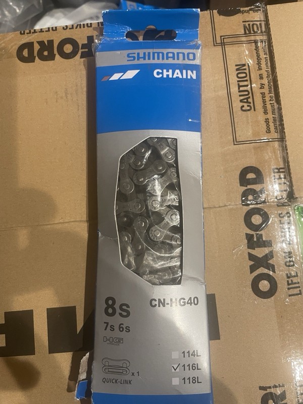Shimano CN-HG40 6/7/8-SPEED Mountain Road Bike Chain, 116-Link