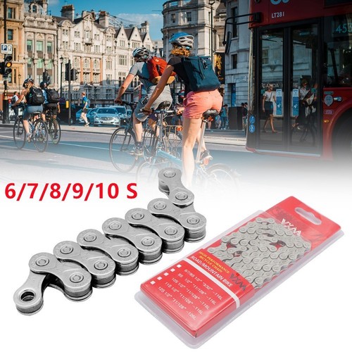 Chaîne De Vélo Inox – Compatible 6/7/8/9/10 Vitesses, Pour VTT, Neuve