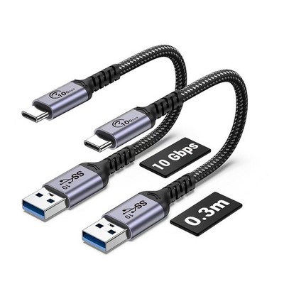 USB C Kabel 30cm 10Gbps 2 Stück, Android Auto Galaxy S21 S20 Note 20 Pixel 6