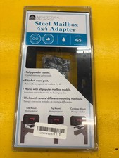 Architectural Mailboxes 7540B-10 Mailbox Adapter Plate 4" x 4" Black