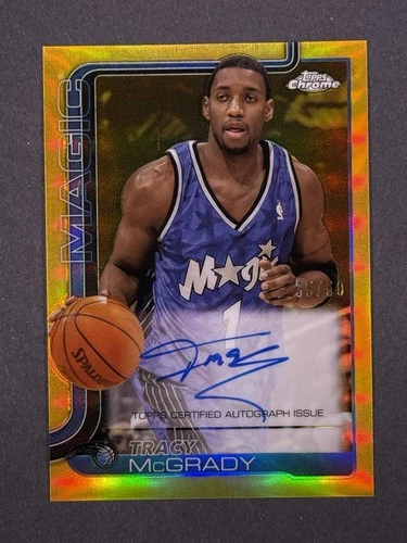 2025-26 Topps Chrome - Chrome Autographs Tracy McGrady Gold Refractor /50