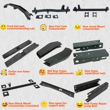 Frame Rust Repair&Crossmember Kit for 2007-2014 chevy Silverado &GMC Sierra 1500