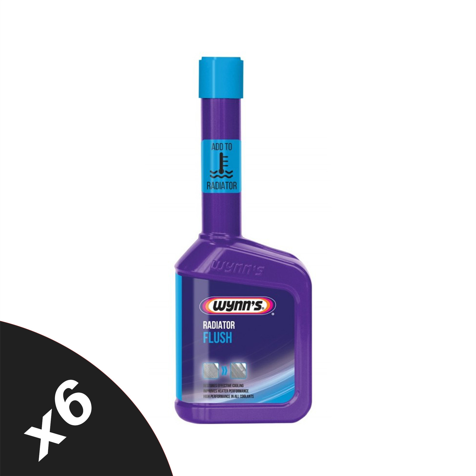 WYNNS Radiator Flush Vehicle Cooling System Cleaner Rust Remover 6x325ml
