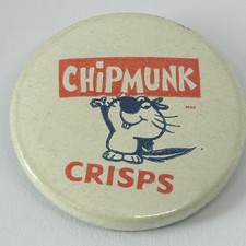 Chipmunk Crisps Oxo Smith Food Group Retro Promotional Snack Food Pin Badge 