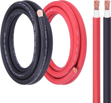 1/0 Gauge Wire Welding Battery Pure Copper Cable Wire, Upgraded Heavy-D