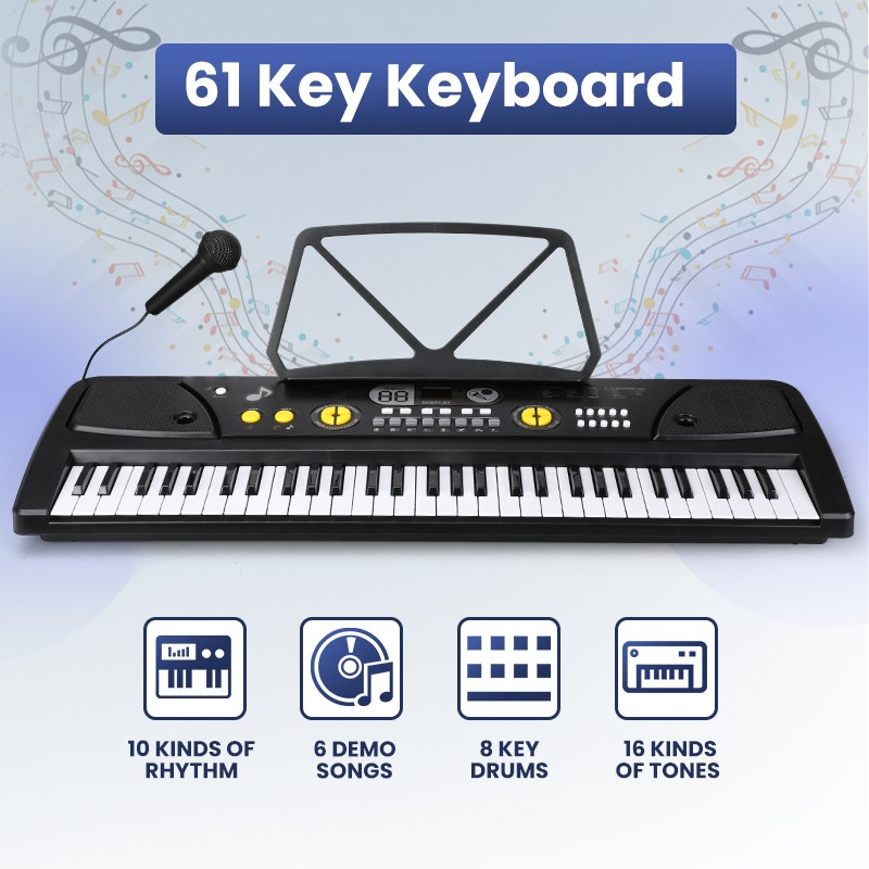 61 Key Electronic Keyboard Electric Music Digital Piano Organ with