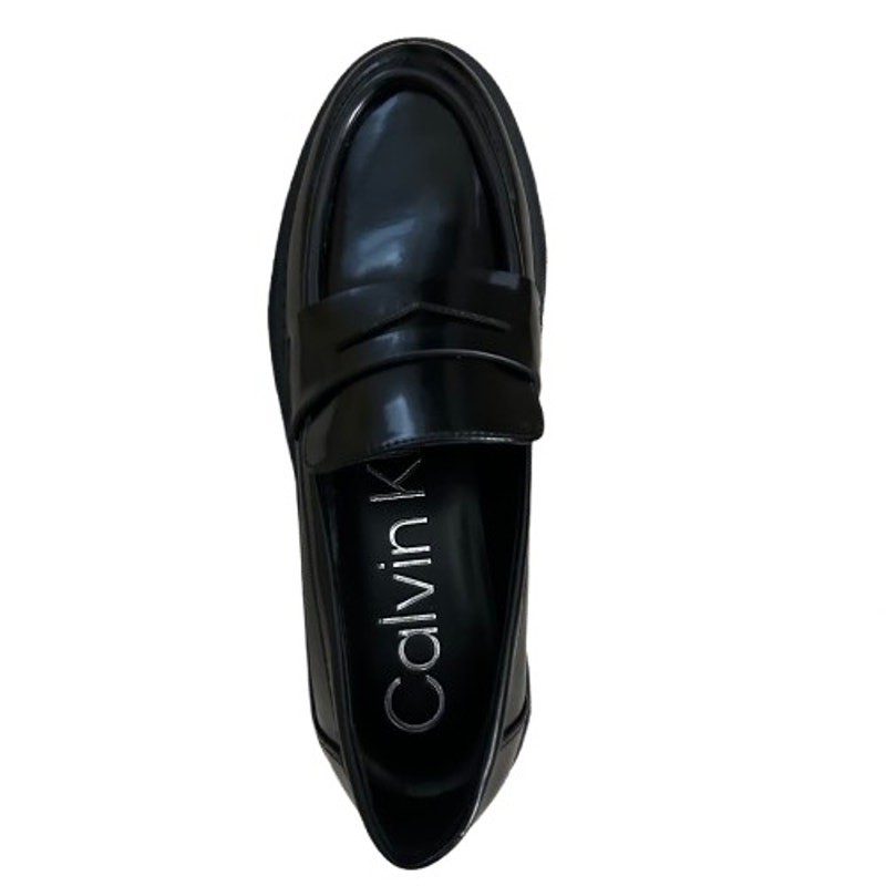 EUC Calvin Klein Women's Black Grant Slip-On Lug Sole Casual Loafer. Size 6.5 thumbnail 3