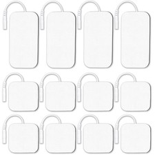 TENS Unit Replacement Pads - 12 Electrode Pads, 2"X2"/2"X4" Multiple Sizes