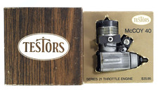 Vintage Testors McCoy 40 Series 21 Throttle Engine Model Airplane Nitro Motor