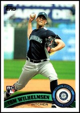 2011 Topps #333 Tom Wilhelmsen - Rookie RC FREE SHIPPING!