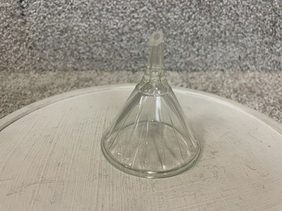 3.5'' Air Vent Funnel Flint Clear Glassware Plain Wall Ribbed