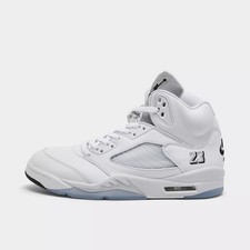 Jordan Air Jordan 5 Men s White Leather High ...