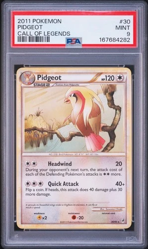 2011 POKEMON CALL OF LEGENDS #30 PIDGEOT PSA 9
