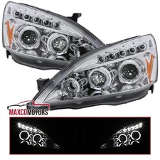 Projector Headlights Fits 2003-2007 Honda Accord 24dr Led Halo Lamps Leftright Projector Headlights Fits 2003-2007 Honda Accord 24dr Led Halo Lamps Leftright