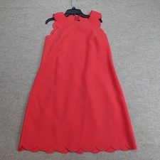 Crew Womens Dress 2 Red Scalloped 63746