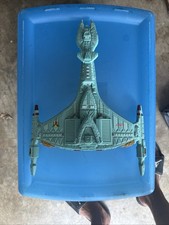 Vintage 1993 Playmates Star Trek Klingon Bird of Prey Spaceship Green READ B10
