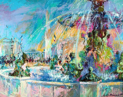 LeRoy Neiman ''Place de la Concorde'' Limited Serigraph