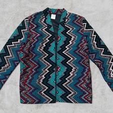 Vintage Woven Multicolored Japanese Kimono Coat Size: 8