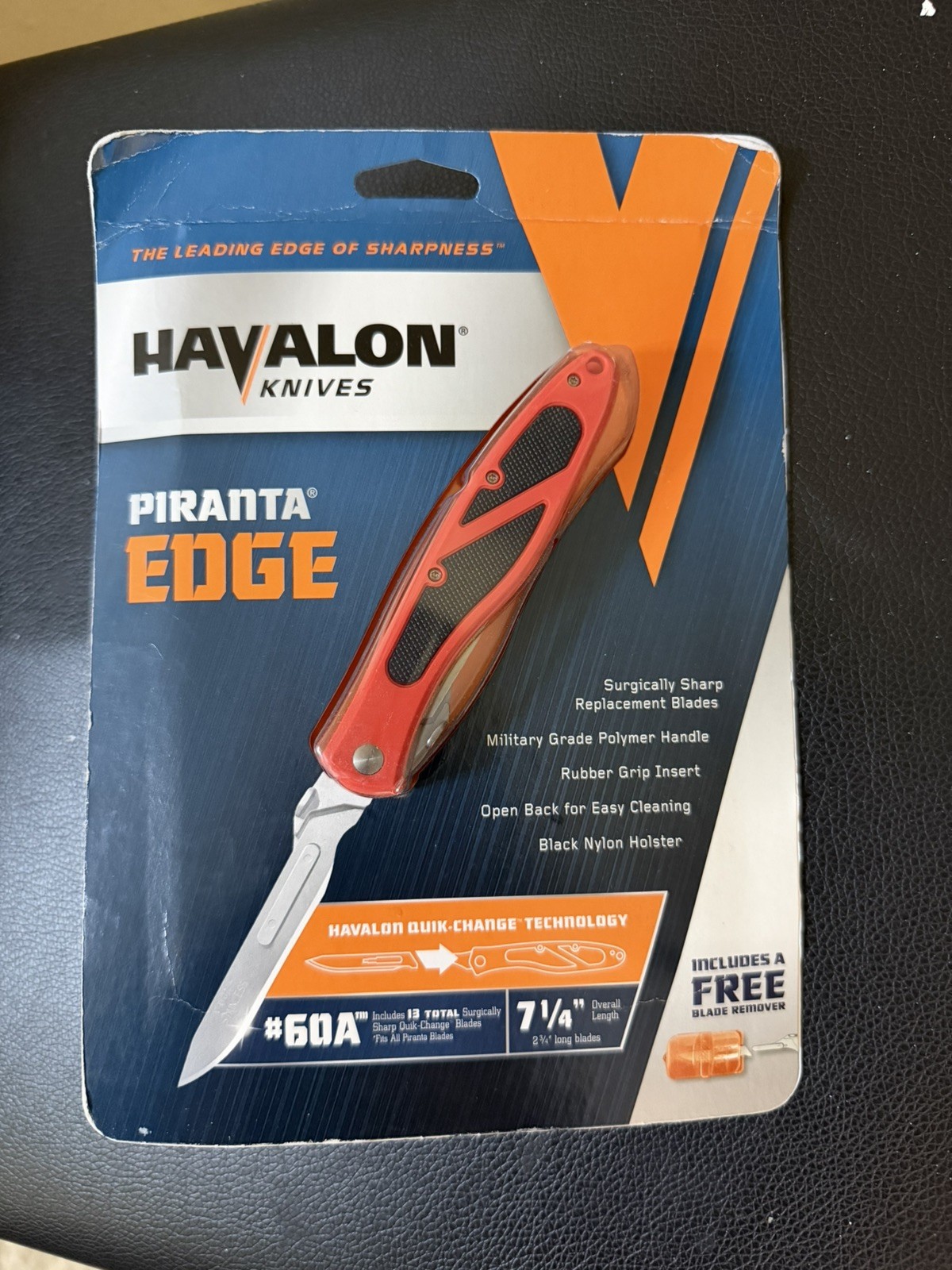 Havalon Piranta-Edge  Orange/black Folding Pocket Knife 