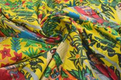 Indian Cotton Women Running Loose Fabric Craft Sewing 3 Yard Frida Kahlo Printed