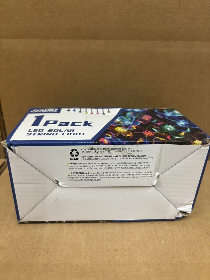 SOWAZ Paquete de 1 Cadena de Luces LED Solar Flor Multicolor Súper Brillante Impermeable Foto 4 de 4