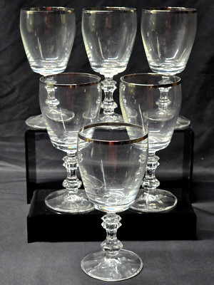 Schott-Zwiesel SCZ17 Platinum Band Crystal Wine Glasses 6.25'' Set of 6