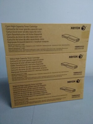 Xerox VersaLink C400 High-Capacity Toner Cartridge Lot Of 3 (Y, M, C)