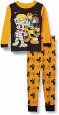 Disney Boy's Mickey, Donald and Pluto Halloween Glow-In-The-Dark Pajama Set