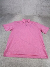 Footjoy Polo Shirt Mens Large Golf Perfomance Pink Stretch
