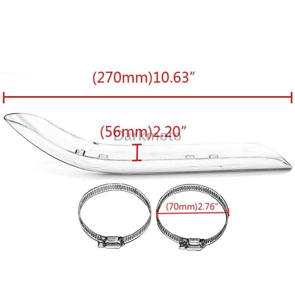 Cromo - Silenciador de escape tubo protector térmico cubierta talón protector para motocicleta Harley Foto 2 de 4