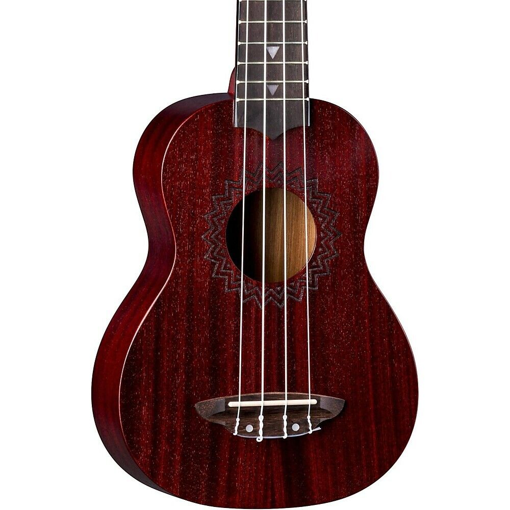 Albuquerque Mall Luna Guitars Vintage store Mahogany Satin Ukulele Red Soprano