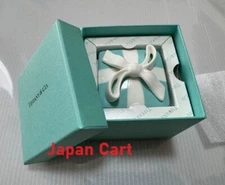 Tiffany & Co. Mini Bow Blue Box Tableware Ribbon Bone Accessory Case Gift Japan