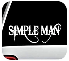 Simple Man Decal Sticker Car Window Outlaw Cowboy Skynyrd Lyrics
