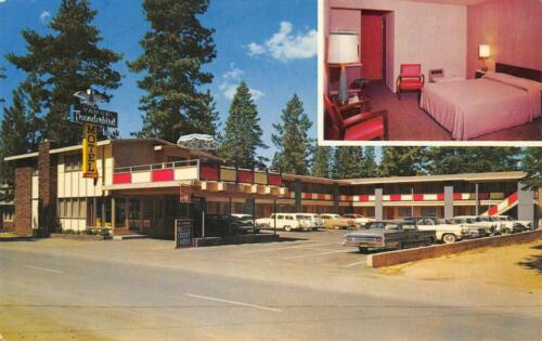 TAHOE THUNDERBIRD MOTEL Stateline, CA Lake Tahoe Roadside ca 1950s Postcard - Picture 1 of 1
