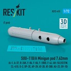 Suu-11B/A Minigun Pod 7.62mm 1:72 3D Printed ResKit Rs72-0415