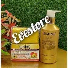LUMINE gold Anti-aging Body Lotion  Exfoliating Soap