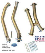 1979-1993 Mustang Gtlxcobra 2.5 In. H-pipe Aluminized Do It Yourself Fox Body