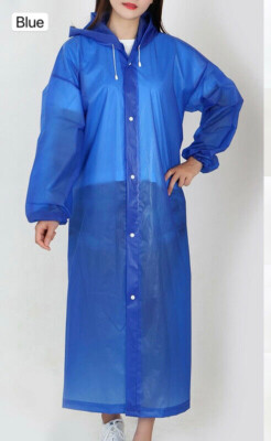 2 Giacche Antipioggia EVA Con Cappuccio – Unisex, Impermeabili, Colore Blu – Taglia Unica