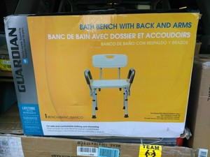 guardian bath bench with back and arms