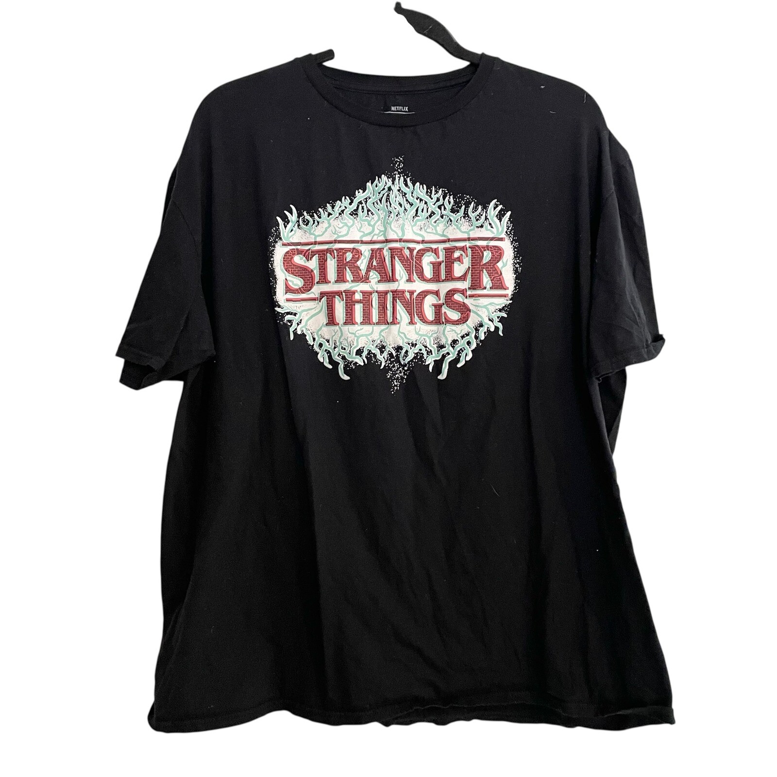 Netflix Stranger Things Camiseta Gráfica Programa de TV Camiseta Negra 2XL Licencia Once