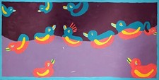 Punk Rubber Ducky Study 2 5 x 7 Pop Art Print Duck Collectible by Artist KSams