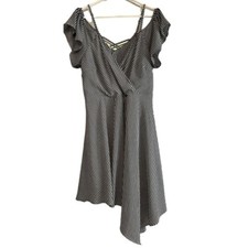 Maurices Striped Dress Women's Large Cold Shoulder Asymmetric Hem Libed