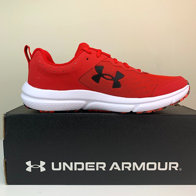 Men's Size 13 -  Under Armour - UA Charged Assert 10 Running Athletic Shoes Red