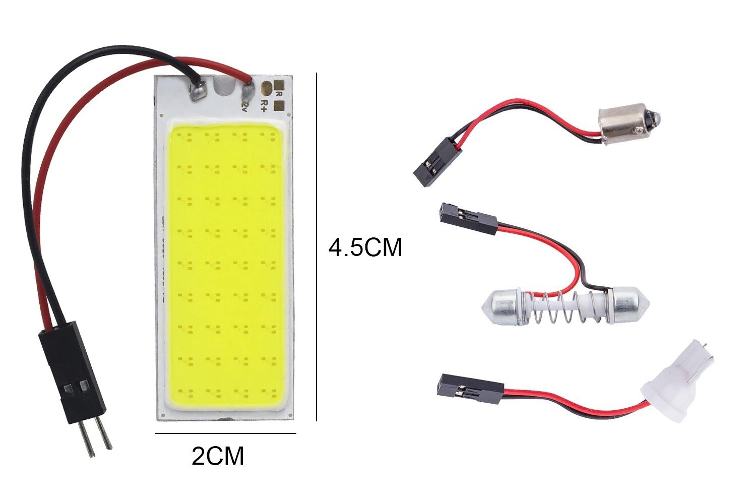 COB LED 12V Super Bright White Car Light Panel BA9S T10 W5W Festoon