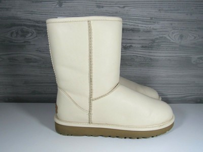 UGG Classic Short Cashmere Pearl Water-resistant Leather Boots Size US 6  Womens | eBay