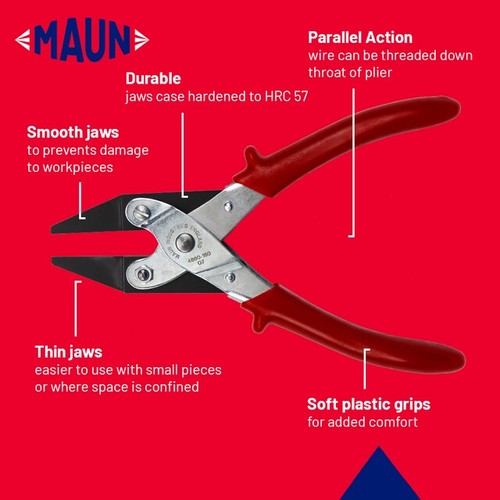 MAUN THIN JAWS PARALLEL PLIER 160 MM 4880-160 - Picture 2 of 7